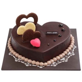 Chocolate Heart Cake by Tous les Jours