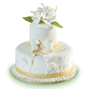 White Gumamela Cake by Red Ribbon